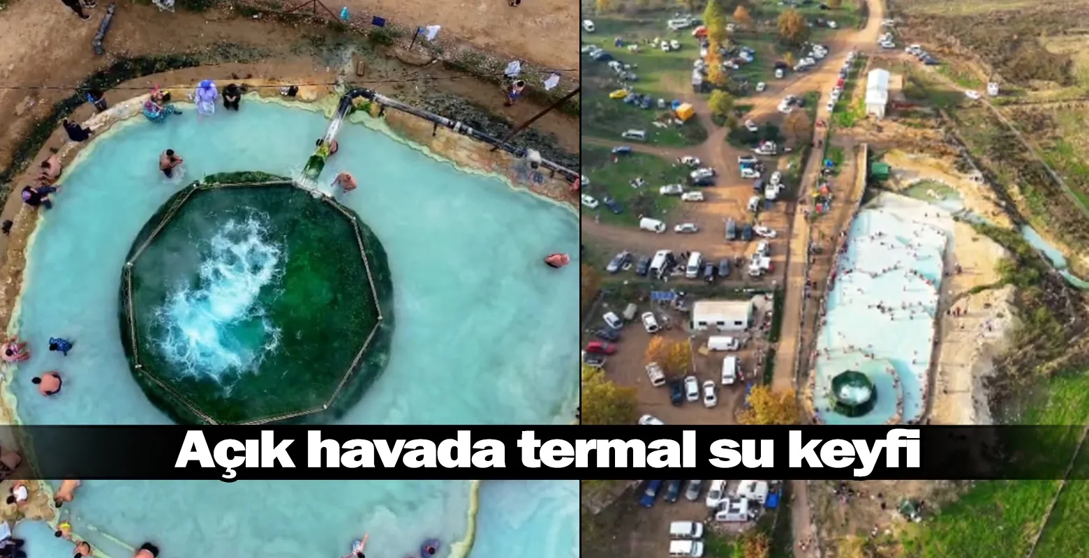 Açık havada termal su keyfi
