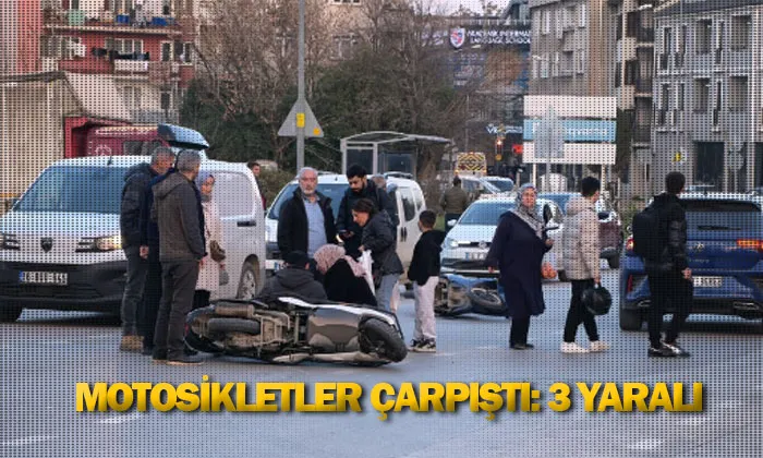 Motosikletler çarpıştı: 3 yaralı