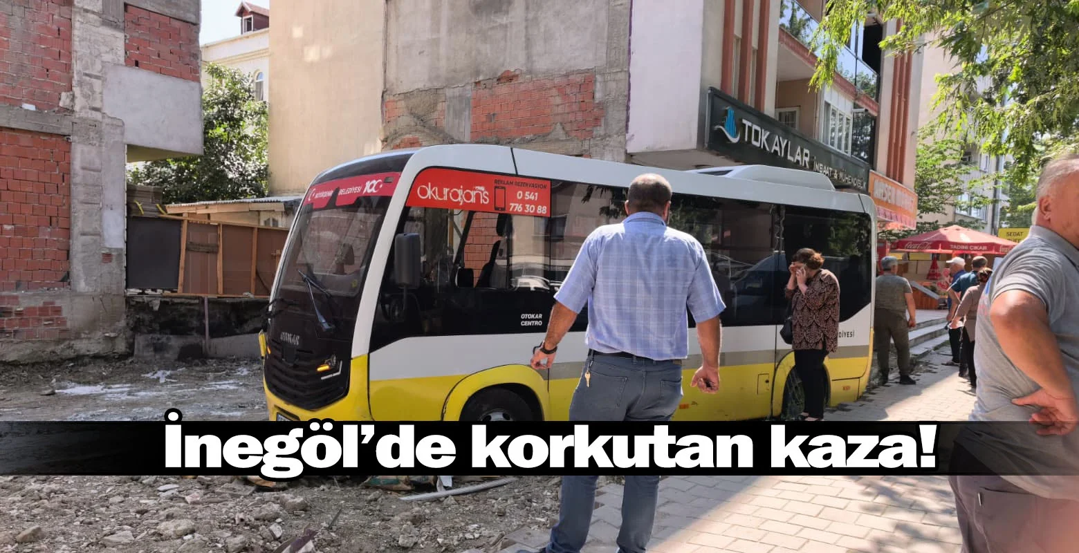 İnegöl'de korkutan kaza!