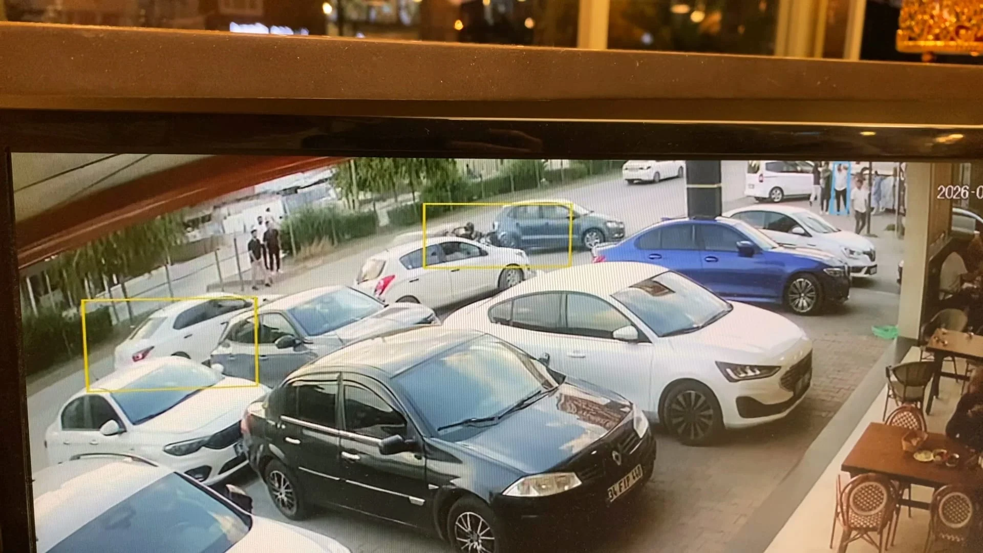 Kaza anı güvenlik kamerasında