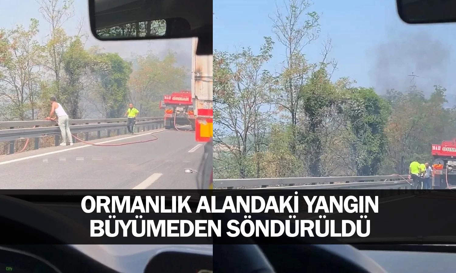 Ormanlık alandaki yangın büyümeden söndürüldü